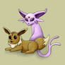 Eevee and Espeon