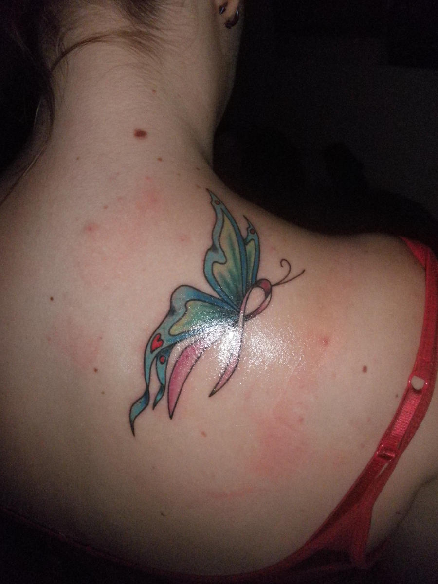 My Breast Cancer Ribbon Tattoo by KMKramer44 on DeviantArt