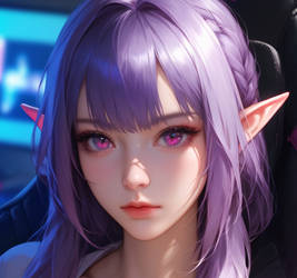 Elfgirl Emotion and Reaction (Chat Stickers)