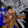 10th Doctor with Weeping Angel