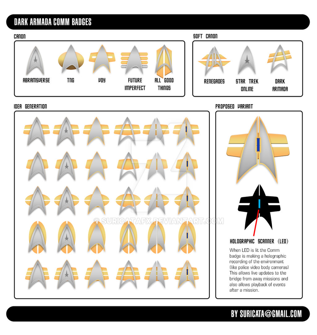 Star Command Communicator Star Trek Communicator Badge Design by SuricataFX on DeviantArt
