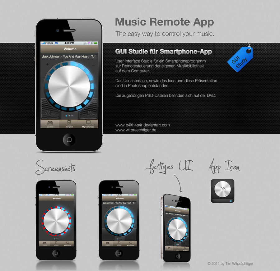 Music Remote App GUI by B4lth4s4R on DeviantArt