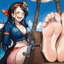 Nico Robin has sensitive soles