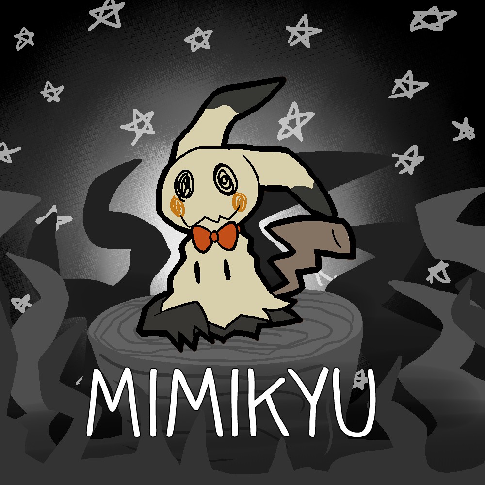 FrigginConfused on X: My shiny mimikyu Oswald, with the bowtie I WILL give  him someday #myart #mimikyu  / X