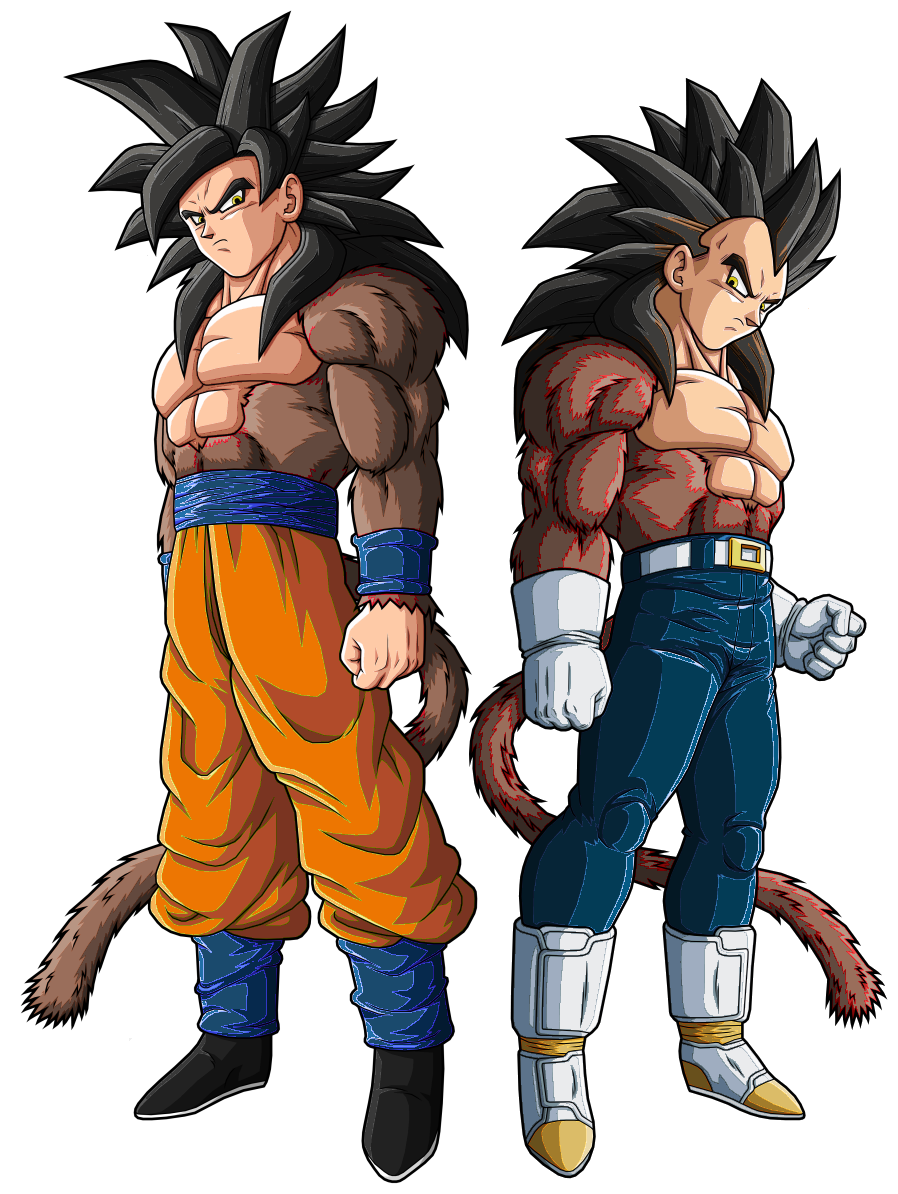 Goku and Vegeta Oozaru evolution base by JLG-GG on DeviantArt