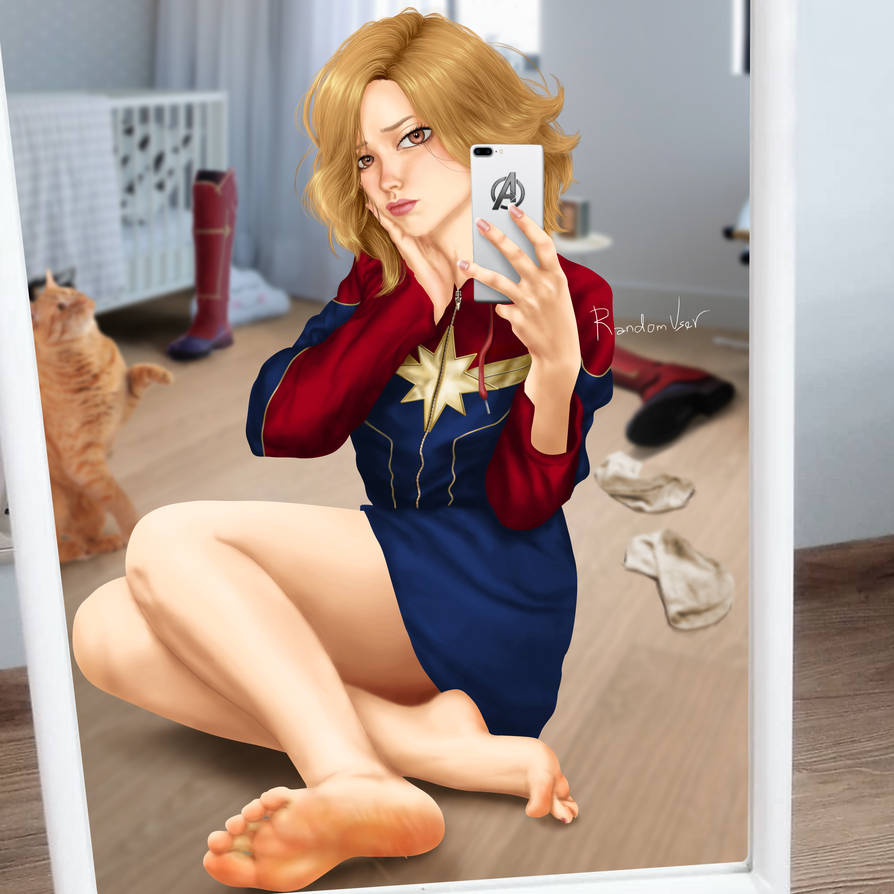 Randomuseragain2016 Deviantart Captain Marvel's feet teasing by RandomUserAgain2016 on DeviantArt