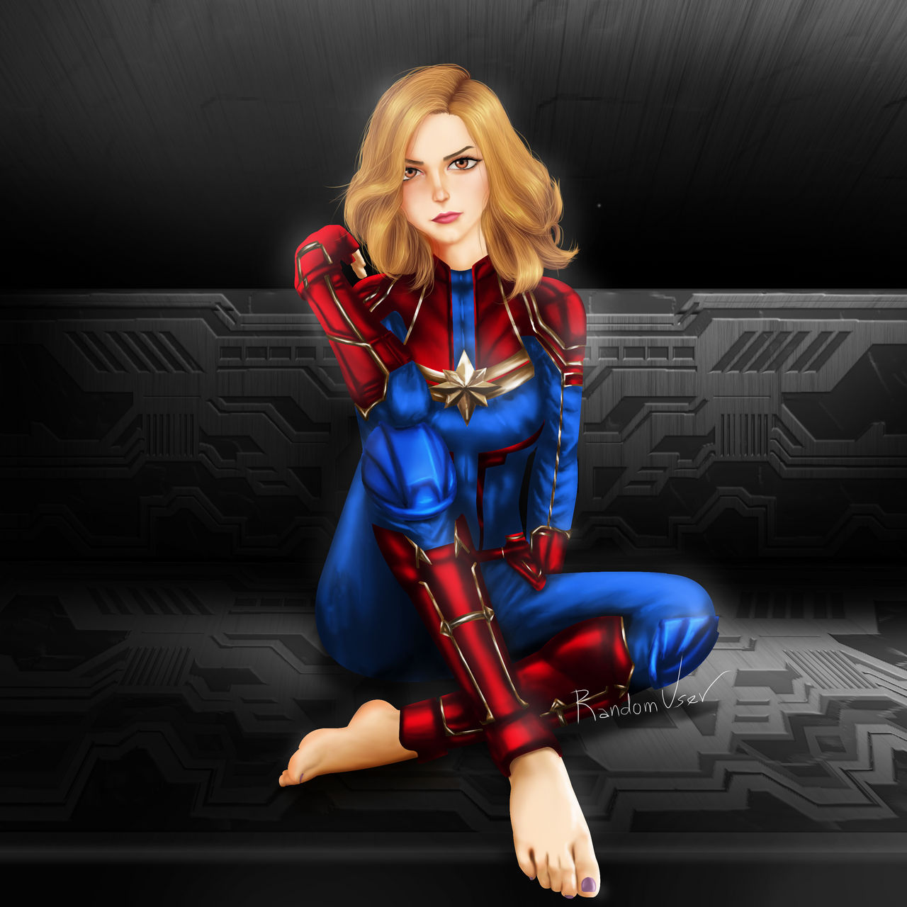 Randomuseragain2016 Captain Marvel early sketch (sort of anniversary) by ...