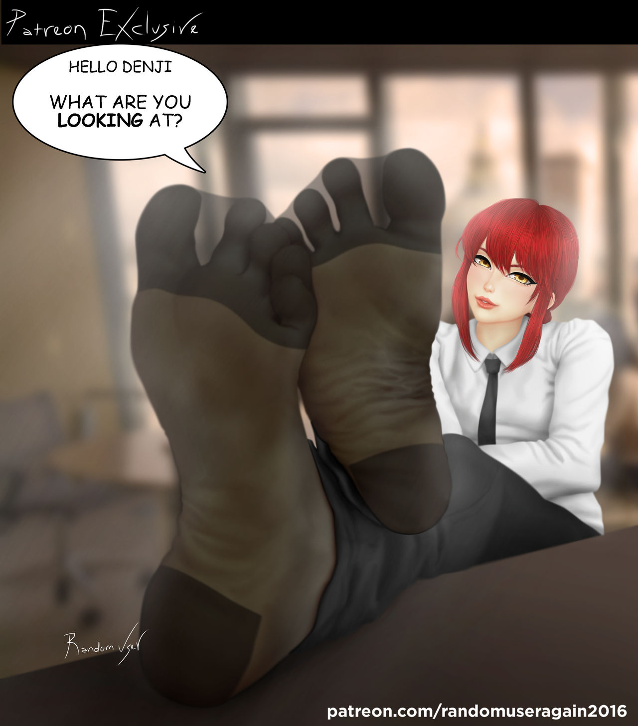 Randomuseragain2016 Deviantart Makima Dominatrix Feet by RandomUserAgain2016 on DeviantArt