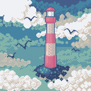 Pixelart practice. Sky lighthouse. by Beketov on DeviantArt