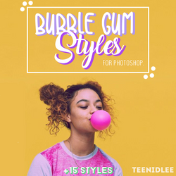 Bubble Gum Styles for Photoshop by TeenIdlee