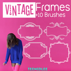 Vintage Text Frames Brushes for Photoshop