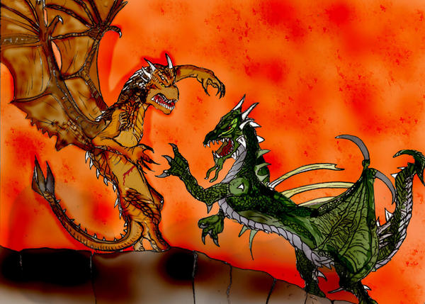 Dh Drawing Colored DH battle pic by Selinelle on DeviantArt