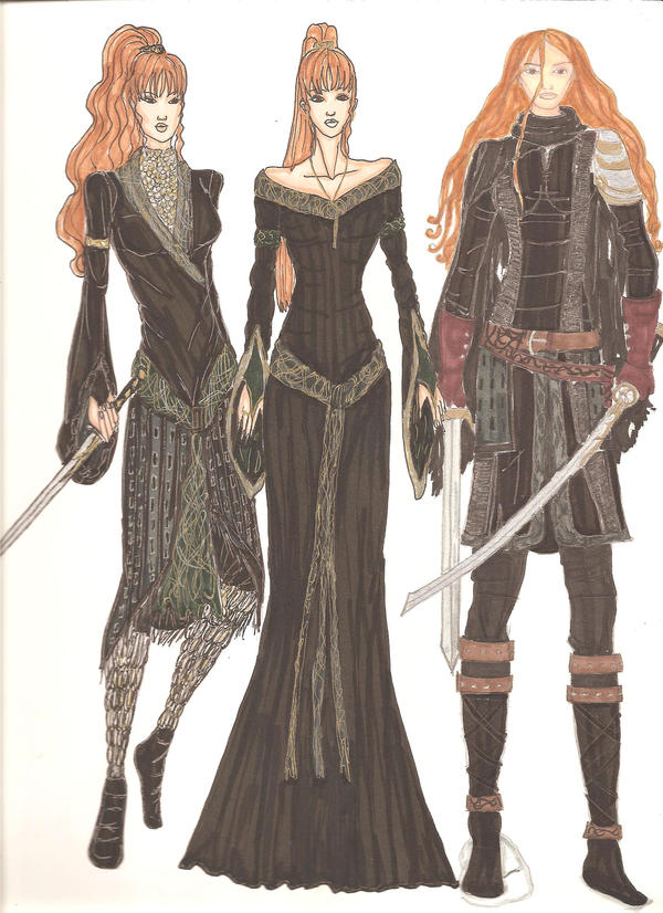 Deirdre costume designs