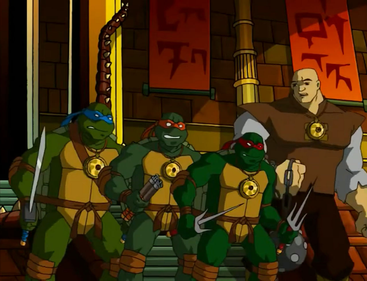 Leo Mikey Raph TMNT 2003 Leo, Mikey, Raph and Adam by hedwieapotter on DeviantArt