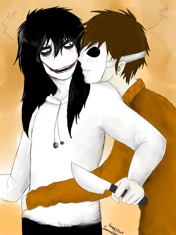 jeff the killer and masky yaoi