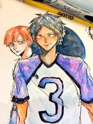 watercolour [haikyuu!!] semi/shirabu