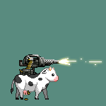 Cow with Gatling Gun