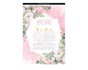 Engagement Floral Invitation