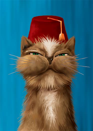 cat with fez