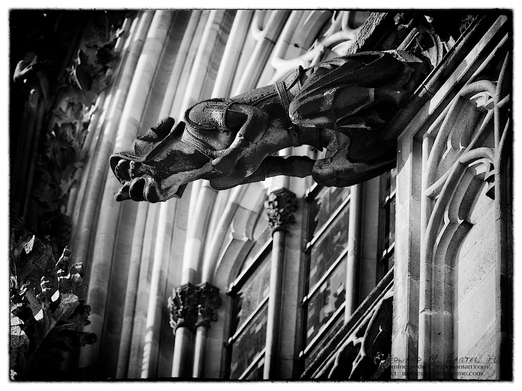 Cathedral Gargoyle 05 - Mono