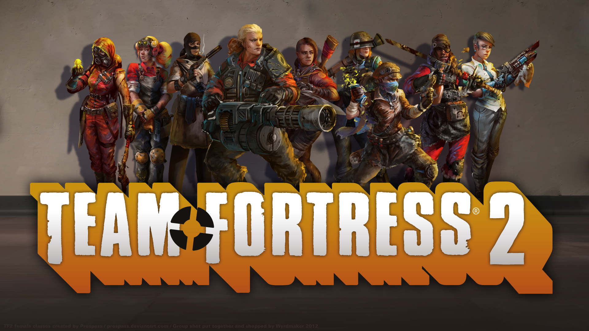 Team Fortress 2 Female Classes Group Wallpaper