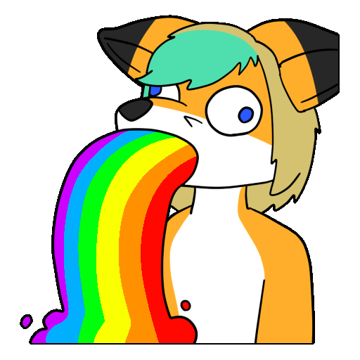 Rainbow Vomit Sticker