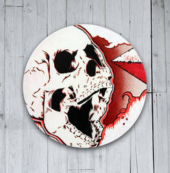 Skull wear red - vynil disk custom-