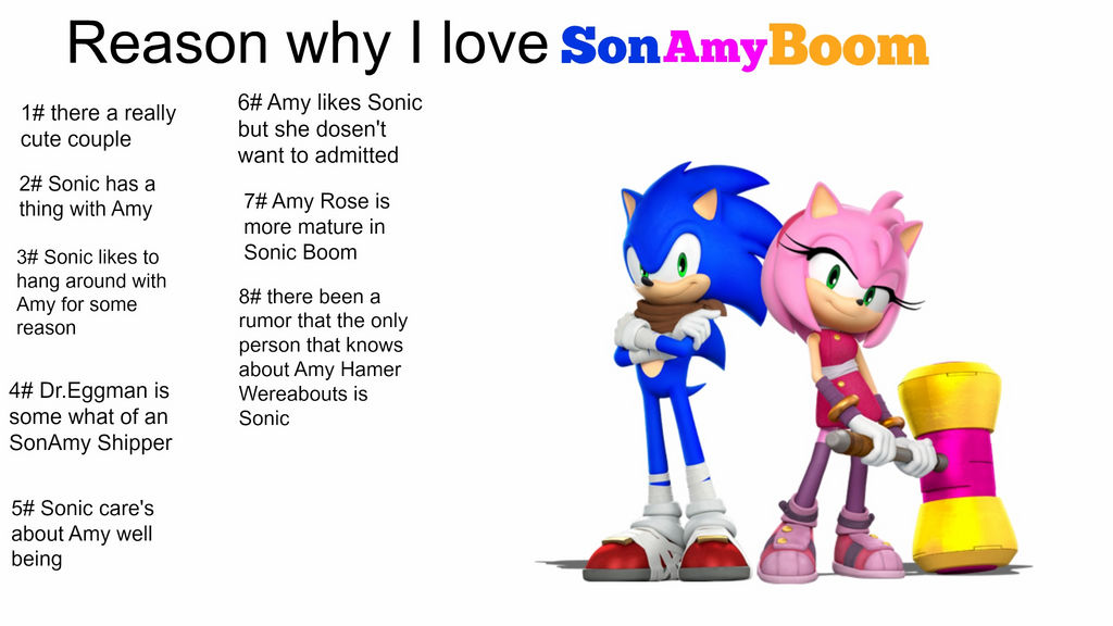 images Sonic Boom Sonic And Amy Deviantart reason why i love sonamy boom by