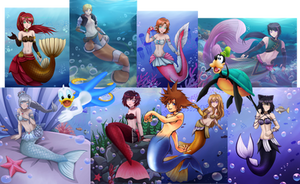 (KH: RWBY Mix) The Whole Gang (Atlantica Form)