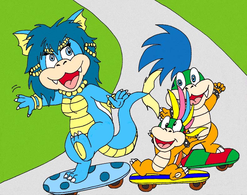 Nessie Koopa skatebording