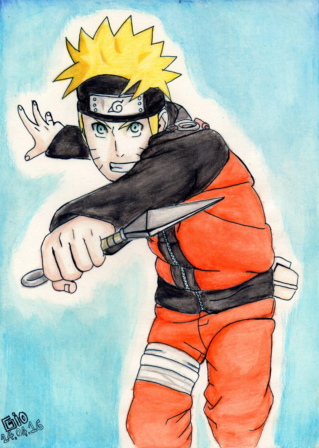 Naruto Uzumaki watercolor by GiovannaBolo on DeviantArt