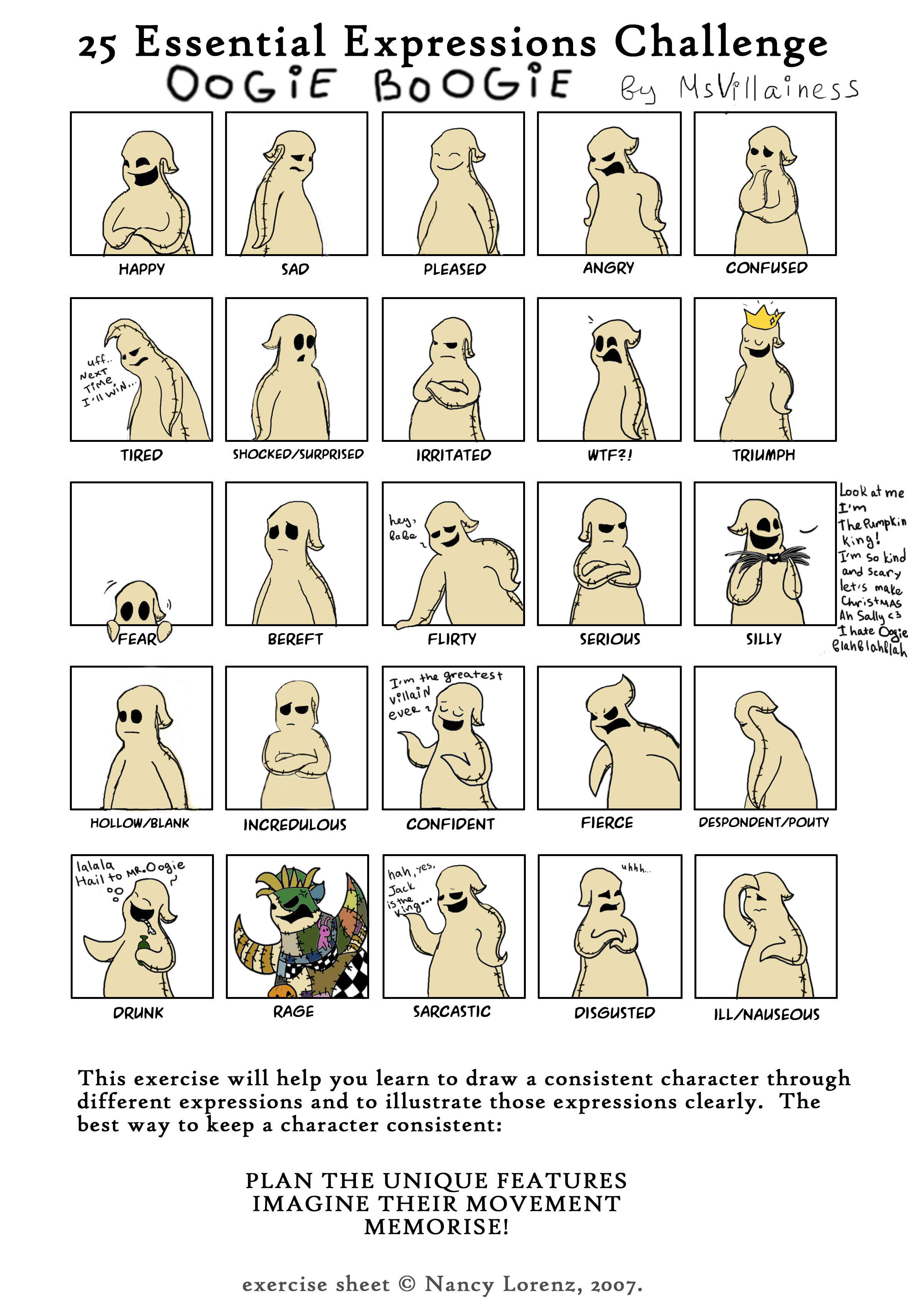 25 expressions. Oogie