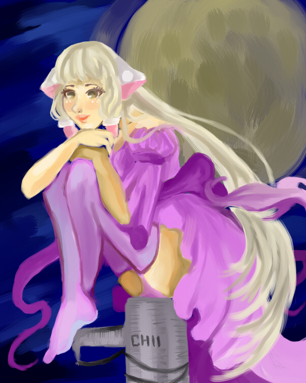 Chii on a Moonlit Night