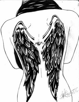 Back wings tattoo REMASTERED