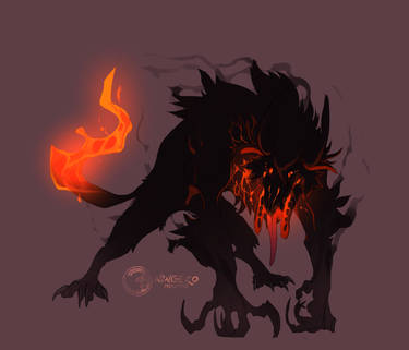 [Adopt Extra] Demon wolf concept