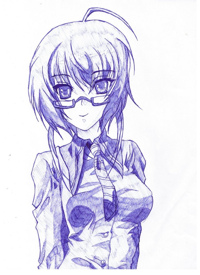 Drawing Anime School Girl With Pencil by DrawingTimeWithMe on DeviantArt