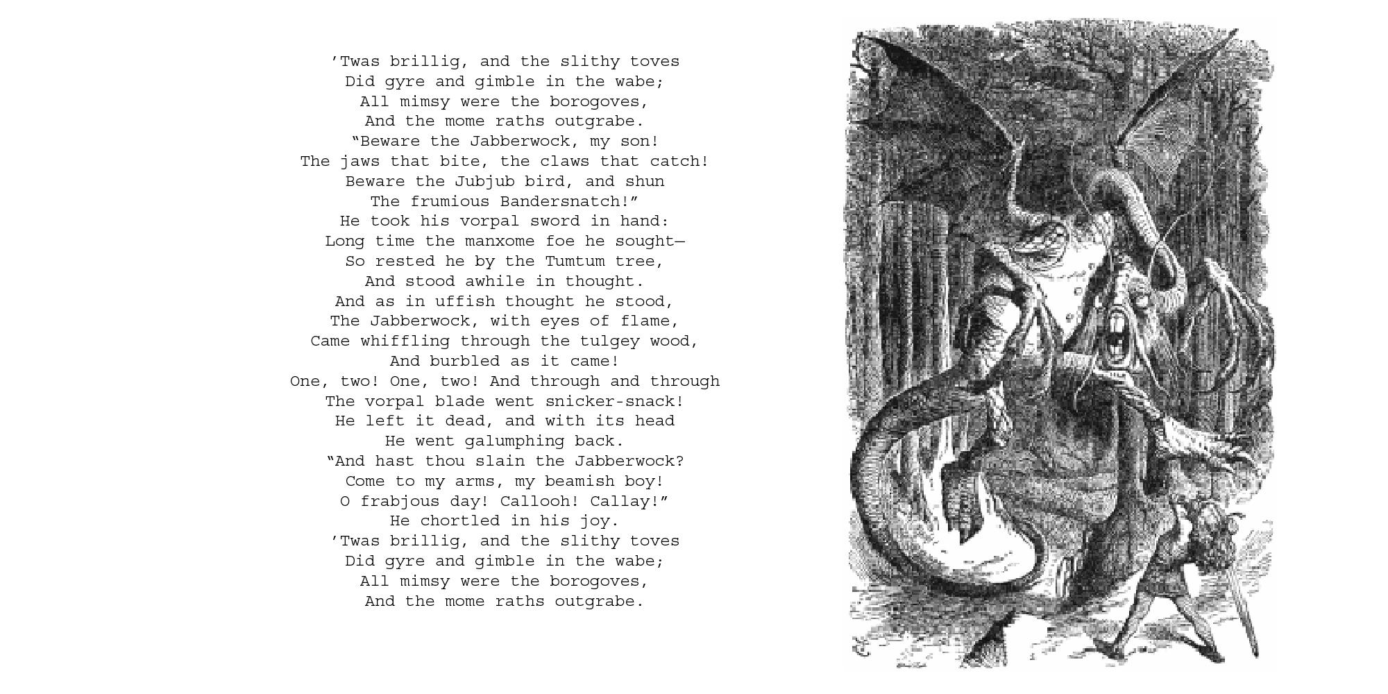 The Jabberwocky Poem