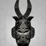 Horned tribal mask