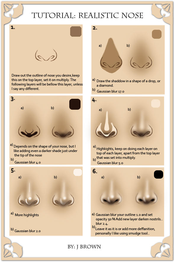 Tutorial: realistic nose by cgart4u on DeviantArt
