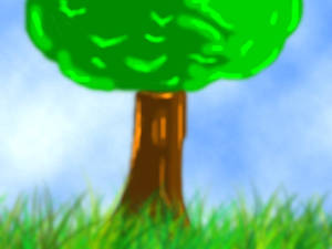 Airbrushed tree