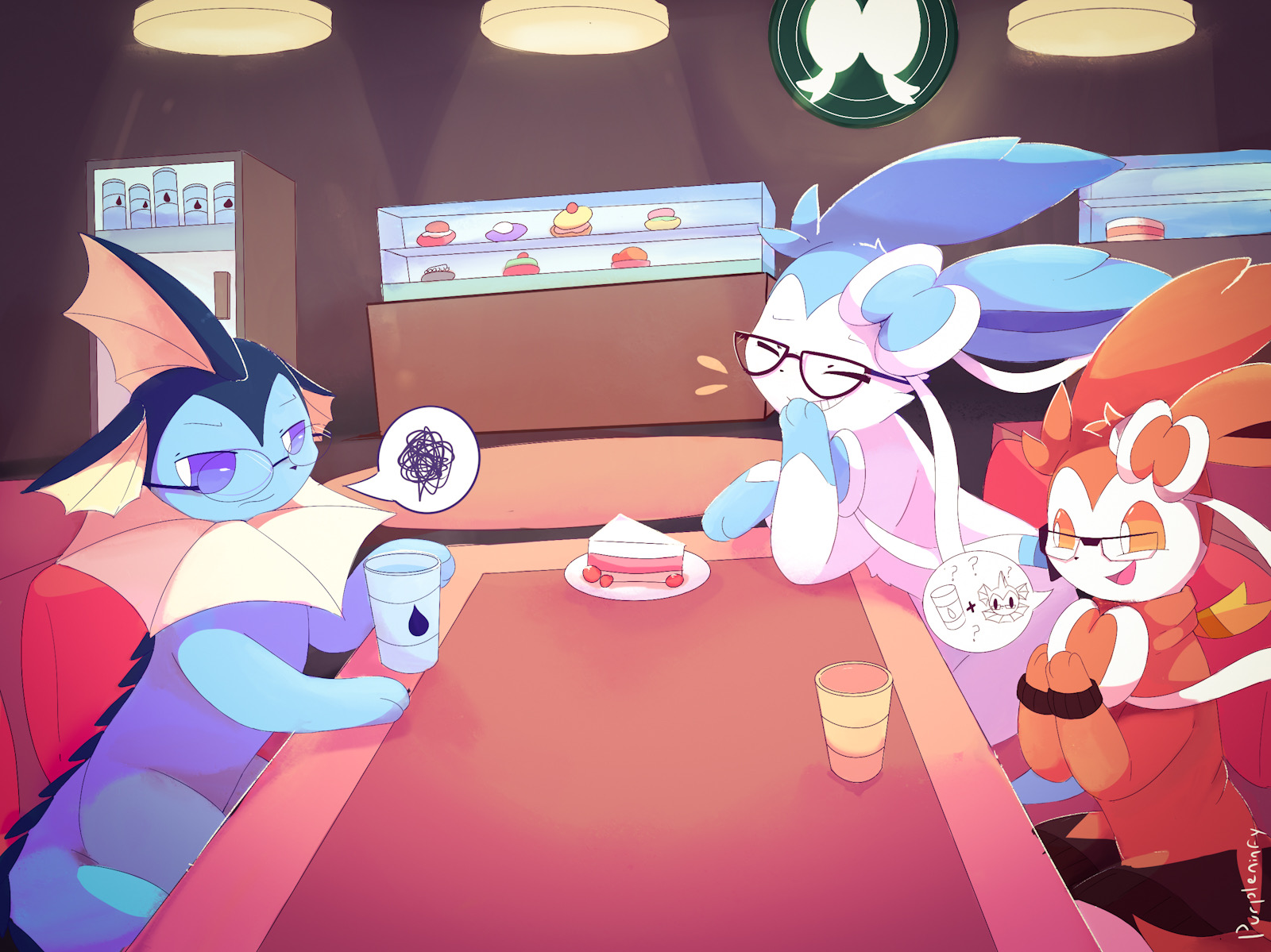 Cafe Blue Deviantart cafe time by purpleninfy on DeviantArt