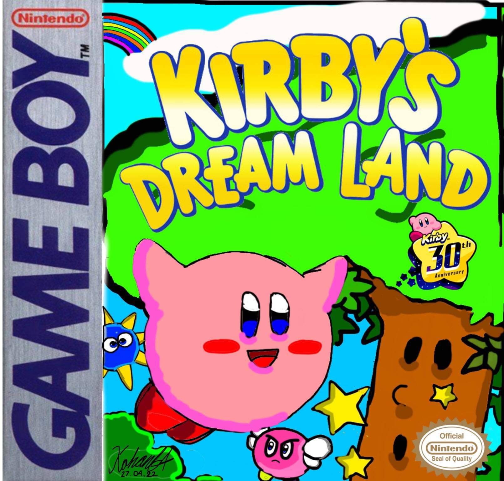 Kirby's Dream Land Box Art Recreation by KOHAN64COOPER64 on DeviantArt