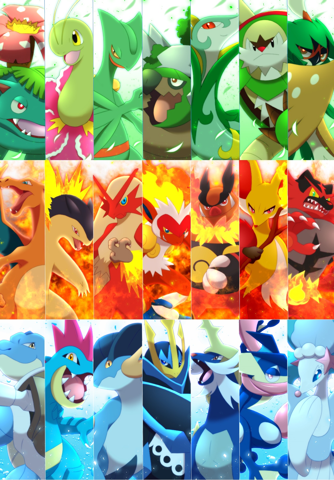 Starters - Pokemon heroes