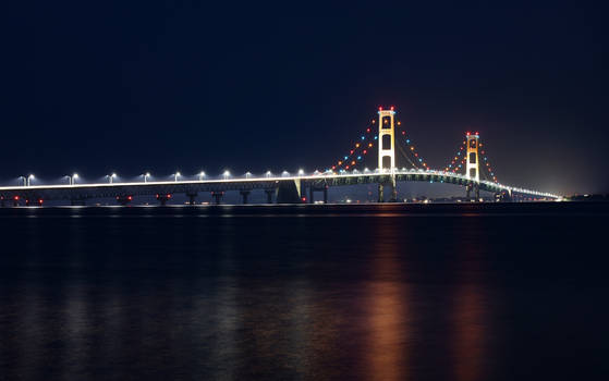 Macinac Bridge at Night