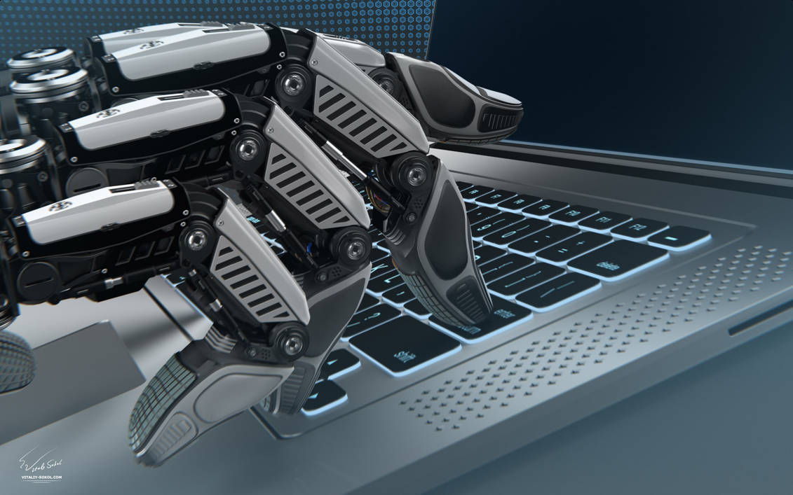 Computer Fist Robot Robot Fingers on Laptop by Vitaly-Sokol on DeviantArt