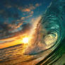 Sunset Ocean Wave Sea Water