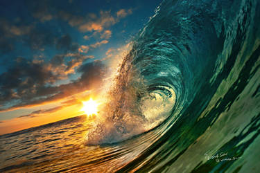 Sunset Ocean Wave Sea Water