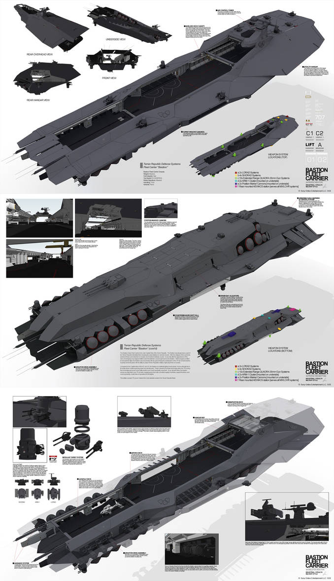 PLANETSIDE 2 Pre-Viz: BASTION FLEET CARRIER by ukitakumuki