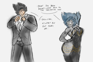 Ami + Gerald: as long as I got my suit and tie...