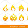 Fire icons set